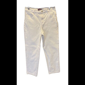 Gloria Vanderbilt Amanda Womens White Comfortable Size 12 Casual Summer Jeans